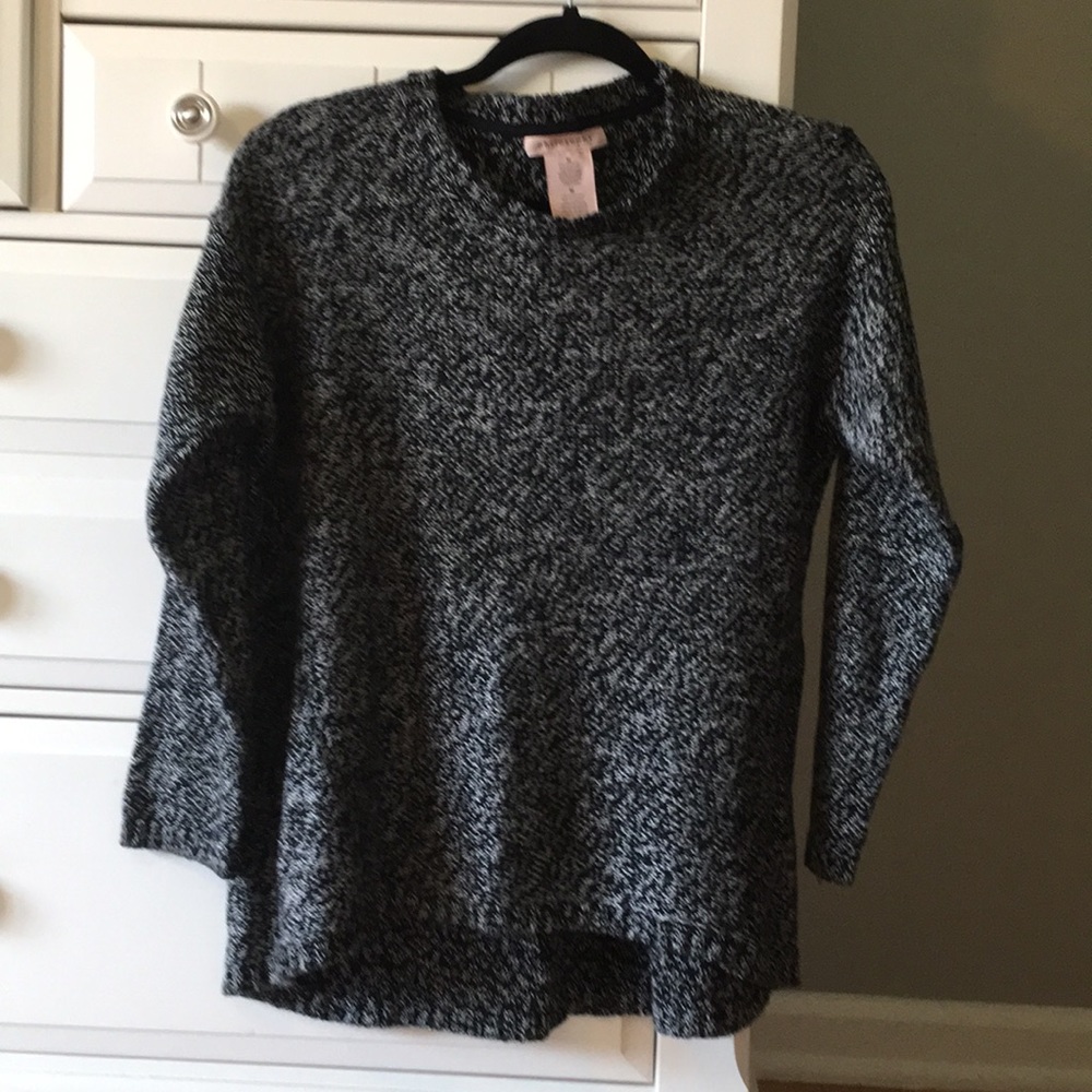 Philosophy Black White Marled Sweater Sz Medium
